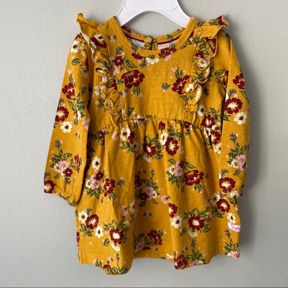 Ruffle Butts Golden Waterfall Long Sleeve Dress - Picture 2 of 8